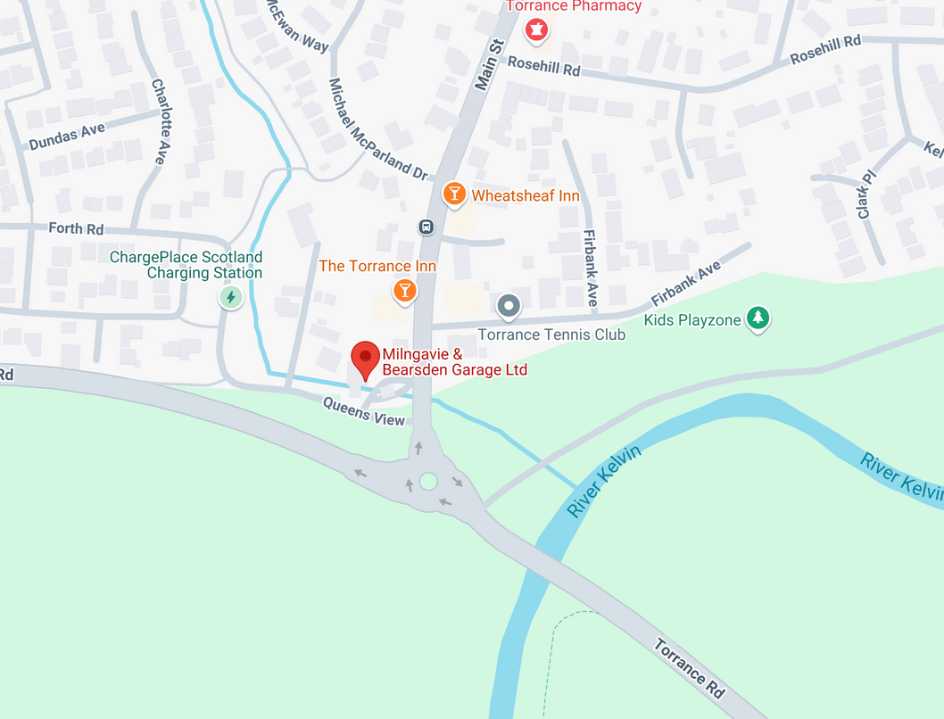 map of torrance roundabout with mb garage location